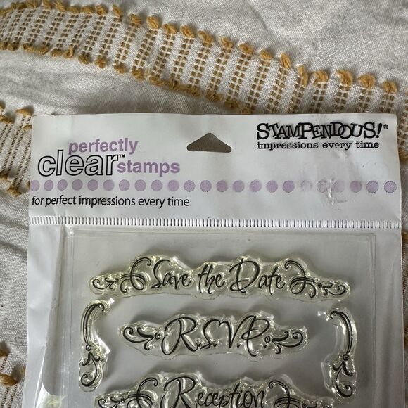 Stampendous Wedding Words Clear Unmounted Stamps Wedding Invitation 13 Pieces - Picture 2 of 4